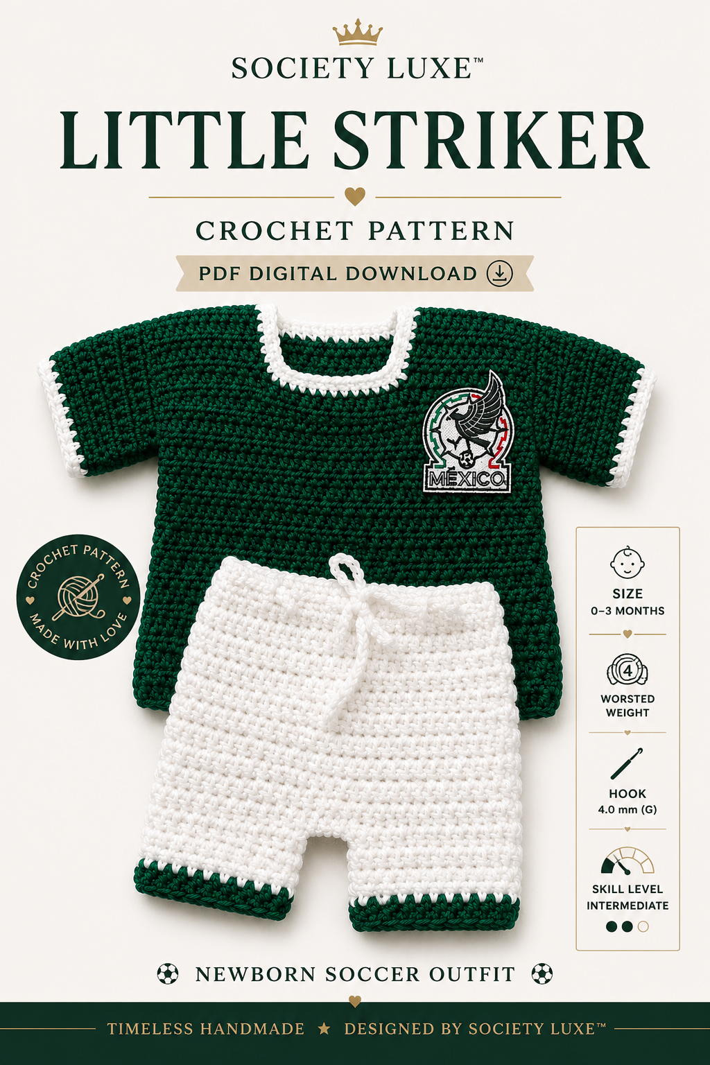 Little Striker Crochet Pattern PDF