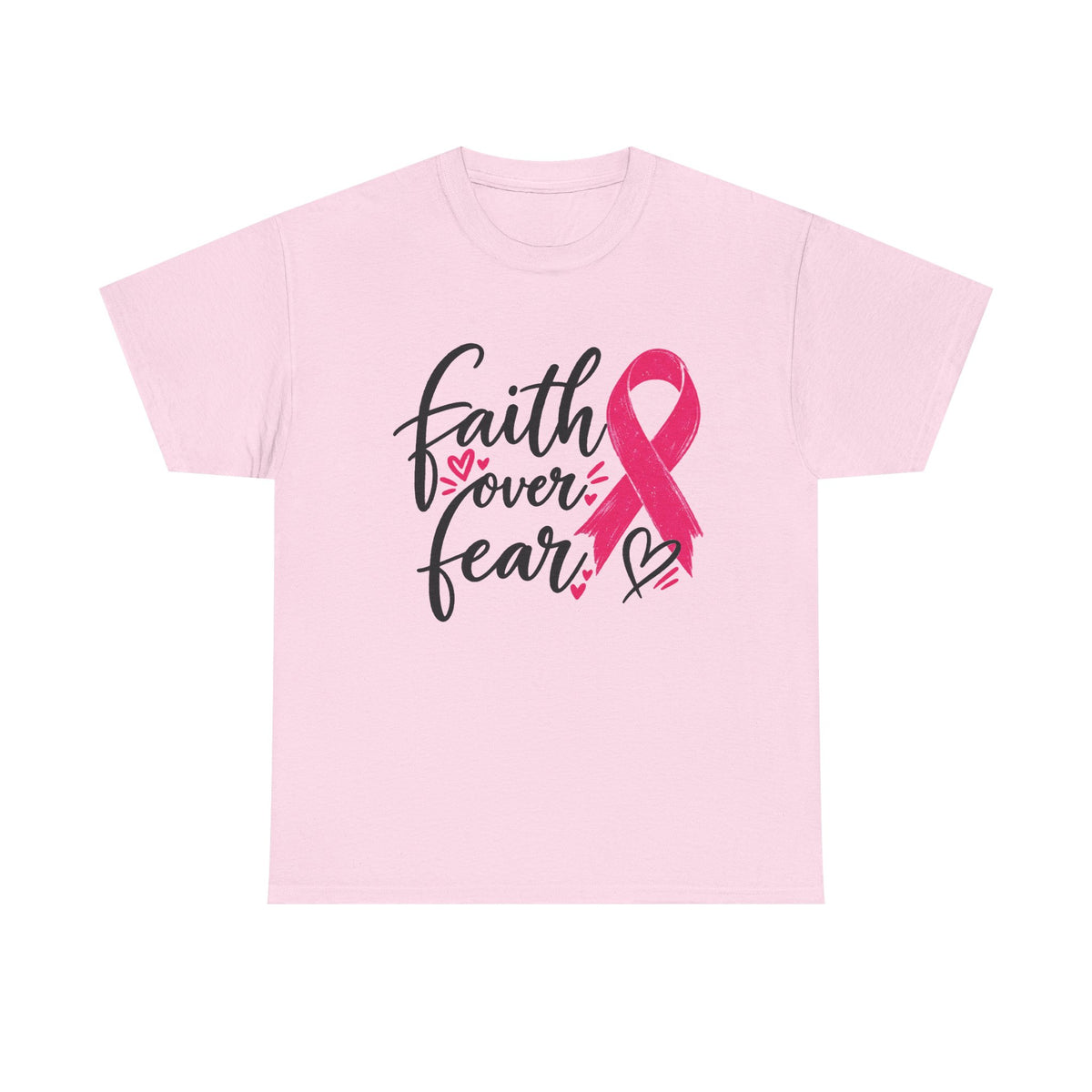 Faith Over Fear Pink Ribbon Tee