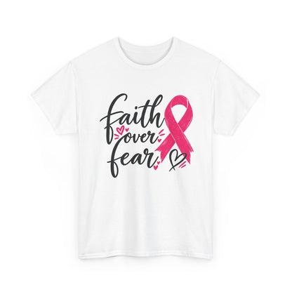 Faith Over Fear Pink Ribbon Tee
