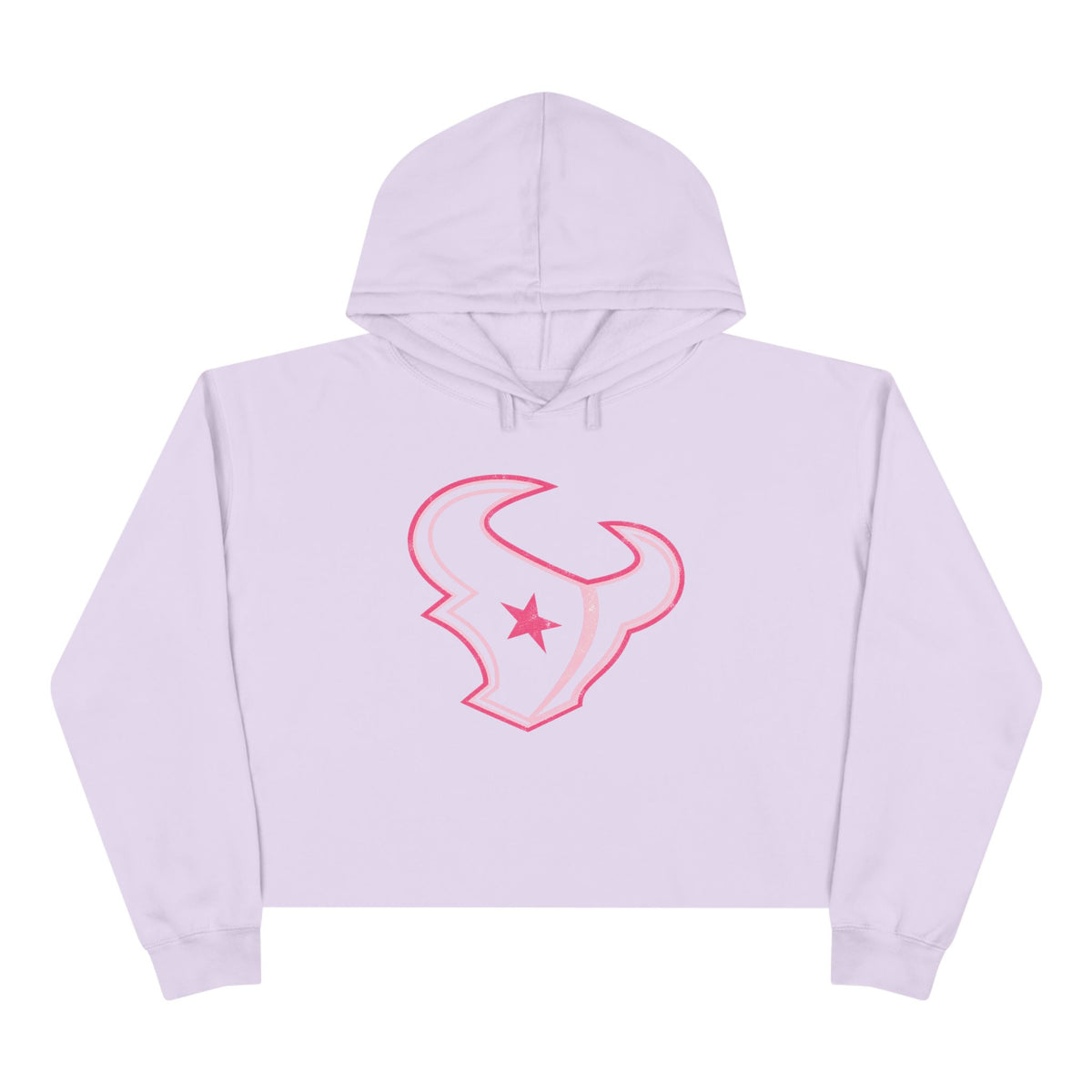 H-Town Pink Line Crop Hoodie