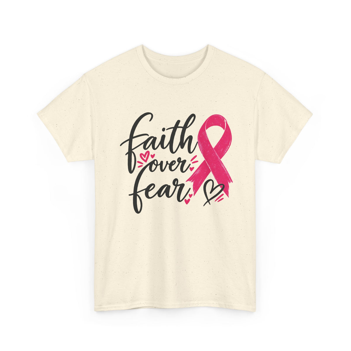Faith Over Fear Pink Ribbon Tee