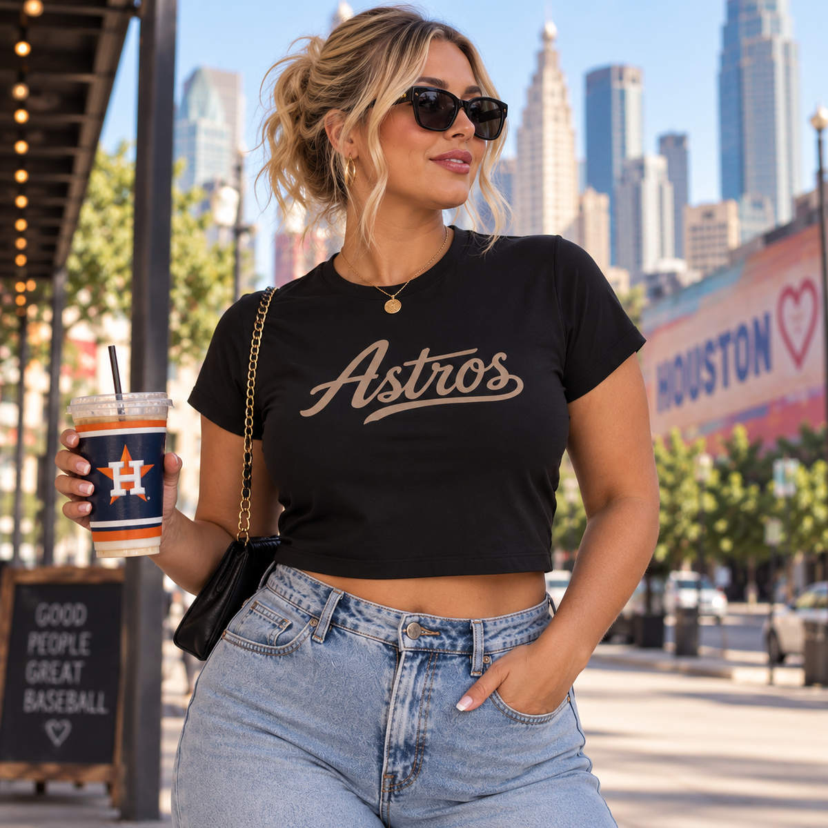 Astros Classic Crop Tee