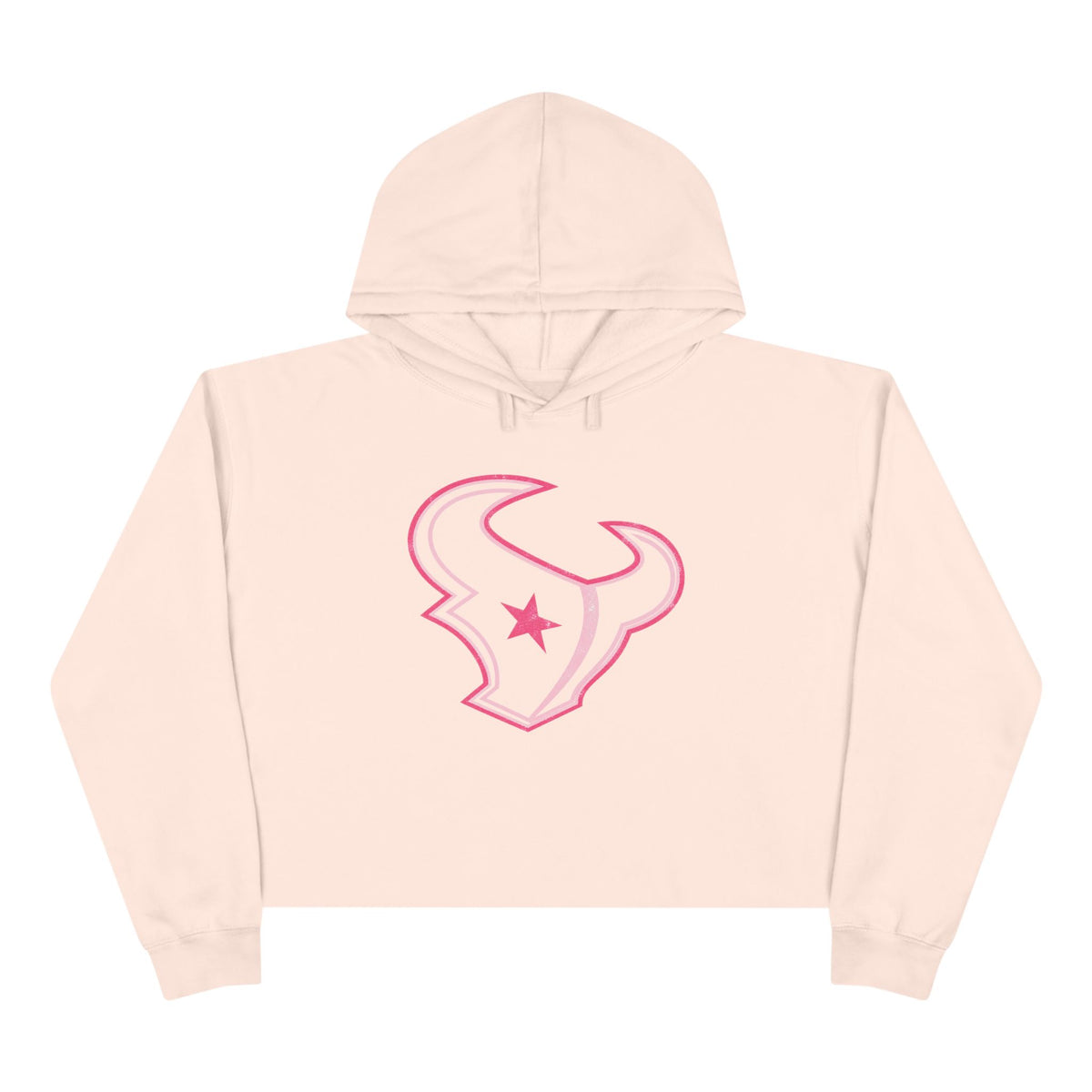 H-Town Pink Line Crop Hoodie