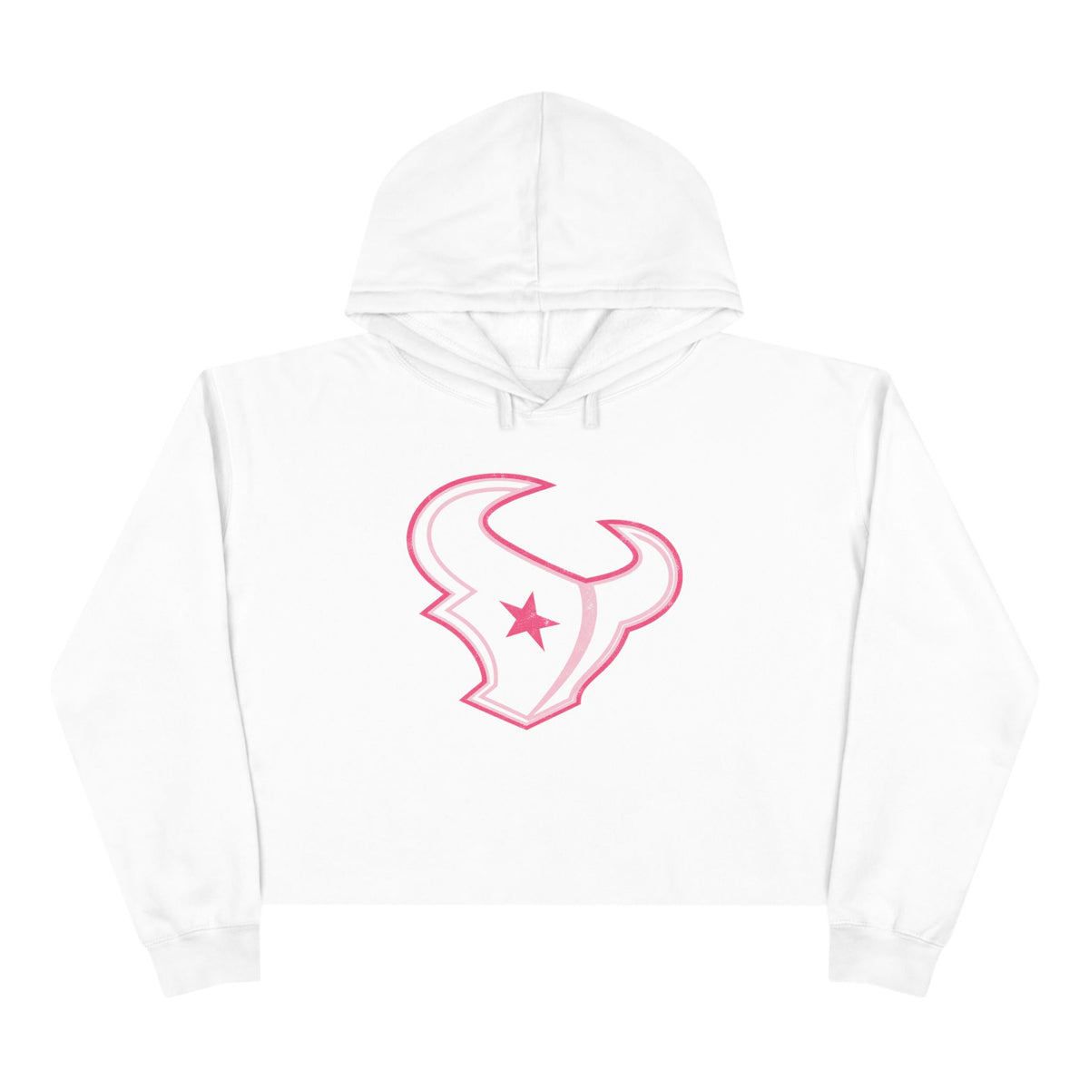 H-Town Pink Line Crop Hoodie